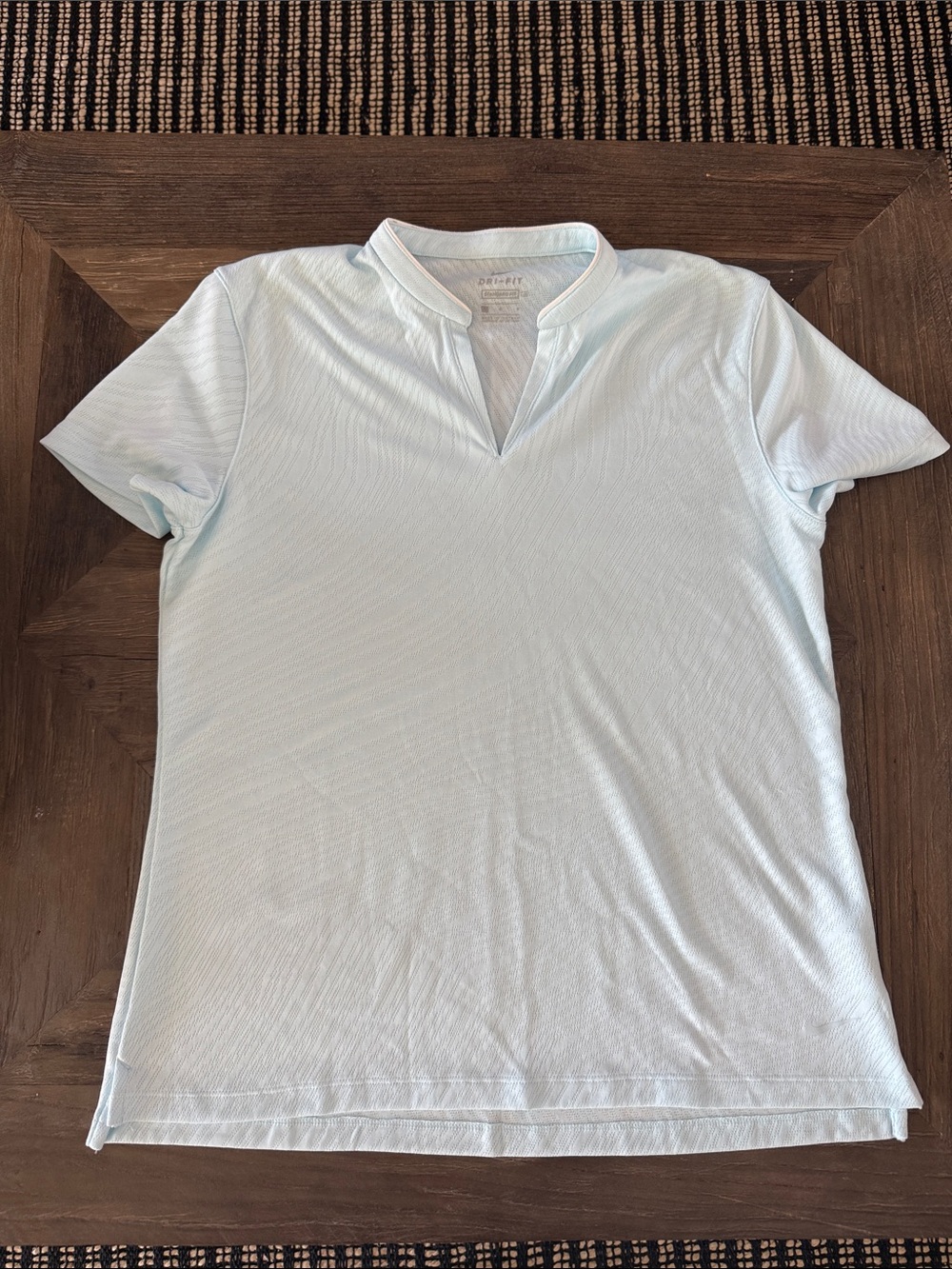 Nike Women's Light Blue Split V-Neck Polo